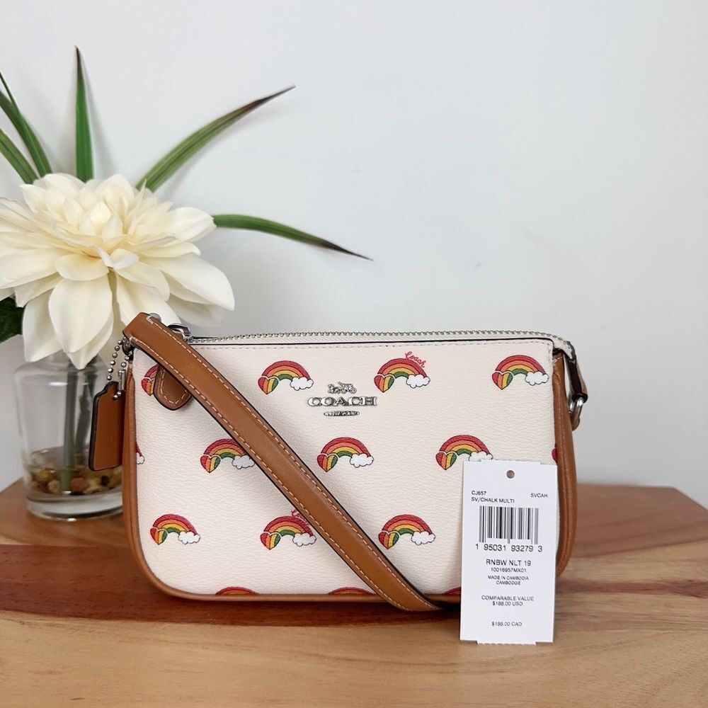 NWT‎ Coach Nolita 19 Bag With Rainbow Print - Picture 7 of 12